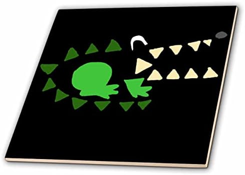 3dRose Забавен сладък крокодил в стила на абстрактното изкуство на Пикасо - теракот (ct_355087_1)