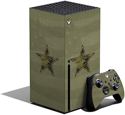 Корица MightySkins, съвместима с Xbox комплект от Серията X - Army Star | Защитно, здрава и уникална Vinyl стикер
