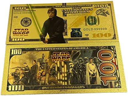 Парична картичка със Златно покритие, 5 парчета 100-доларови банкноти, Колекцията от златни банкноти на стойност