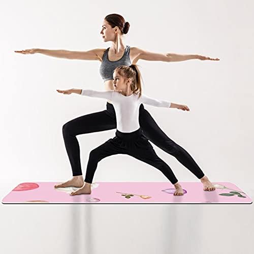 Килимче за йога с дебелина 6 мм, с принтом Розови рози-01, Екологично Чисти Постелки за упражнения от ТПЭ, подложка за
