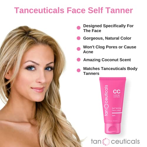 Tanceuticals Лицето Самостоятелно Valko - Лосион за самостоятелна обработка на кожи CC за лице Осигурява естествен,