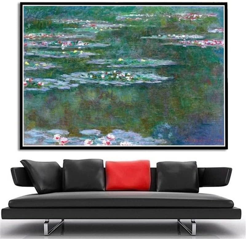 Водни Лилии Вечер Ефект на Картината на Клод Моне Комплекти за Диамант Живопис за Възрастни, 5D Кристални Диаманти Изкуство