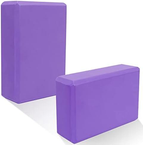 Fyi, 2 опаковки блокове за йога, определени блокове за йога от пеноматериала EVA Премиум-клас с висока плътност,