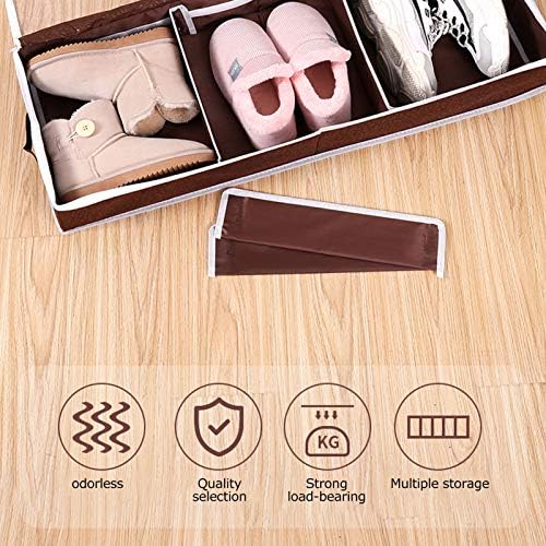 Fdit Домакински Водоустойчива Кутия За Съхранение на Обувки с цип, PVC Капак, Регулируеми Разделители, Кутии Организаторите