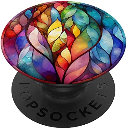 красиви акварели витражи PopSockets от стъкло, С Възможност за смяна на PopGrip