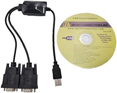Компанията Micro Connectors, Inc. Щепсела и да играе USB двойно сериен адаптер към DB9 Windows 10 / Win 8 / 7 / XP/