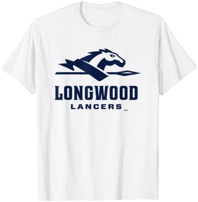 Бяла официално Лицензирана Тениска с изображение на икона Longwood Lancers Icon