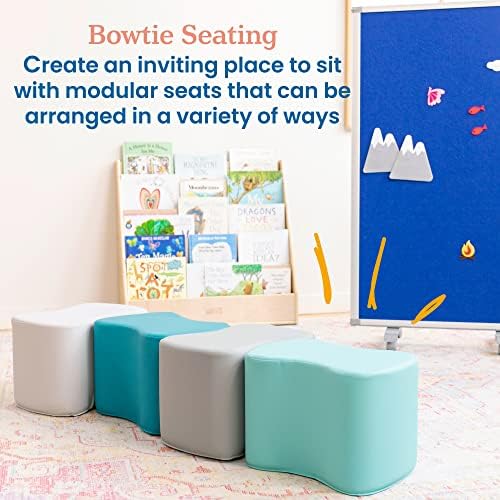 Набор от модулни столове ECR4Kids SoftZone за деца, модерно гъвкаво седалка, 6 предмети