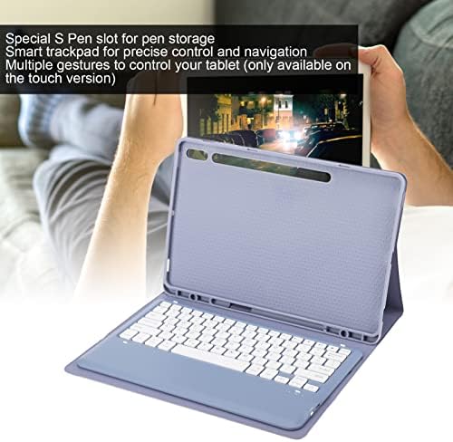 Калъф за клавиатурата на таблета, изкуствена кожа, свалящ за клавиатура на таблета с един слот за писалка, за да Tab S8 Plus,