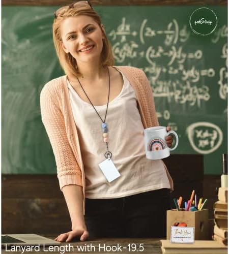 fabStuff Благодарствени подаръци на учителите - Кафеена чаша е от 3 теми, каишка и картичка - Благодарственный подарък за жените