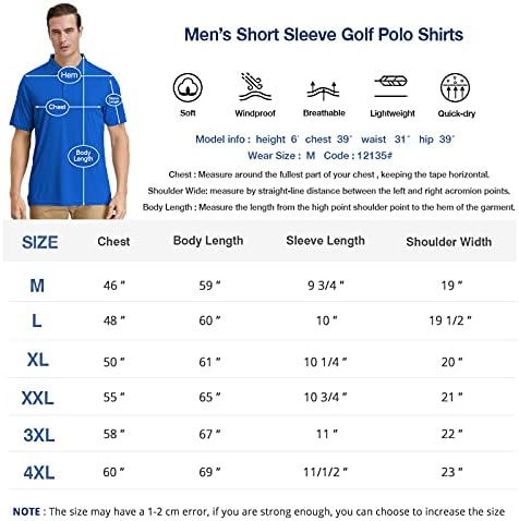 Мъжки ризи за голф Big and Tall Polo Cool Performance, Спортни Ризи за Голф, Суха Засаждане, Ежедневни Ризи За Голф, Поло с