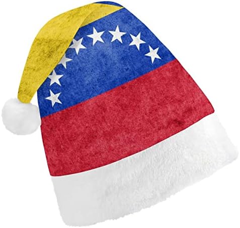 Знаме на Венецуела, Коледна шапка, шапки на Дядо Коледа, къси плюшени шапки с бели ръкавели за мъже и жени, украса