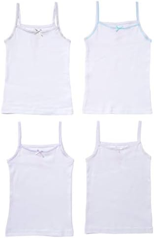 Ултра Мека риза от памук Sportoli За момичета, Майки, без етикети, Тениски на бретелях (4 опаковки)