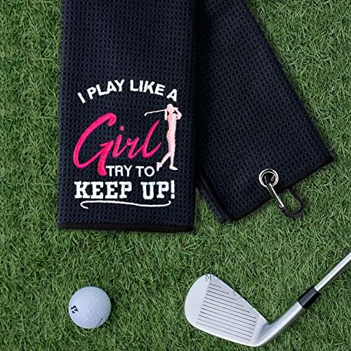 Склад №9 Играя като малко момиче, Опитвам се да се справи с Черна Кърпа за голф, Бродирани Кърпи за Чанти с