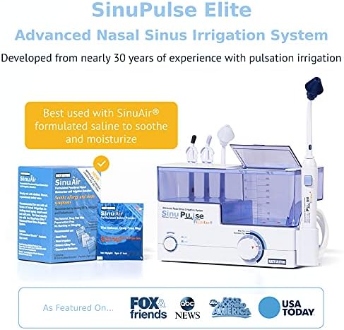 Модерна система за напояване на носа SinuPulse Elite, Пулсиращо средство за облекчаване на назална конгестия и промиване