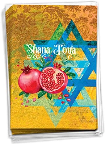 Най-добрата компания за производство на пощенски картички - 12 поздравителни картички на Рош А-Шана (1 дизайн, по 12 броя всяка), Еврейски Коледни картички в кутии - Рел?
