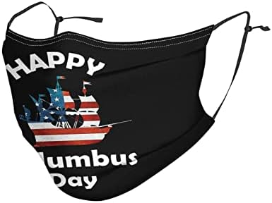 Честит Columbus Day Washable_Mask Унисекс, Кърпи За Лице, За Възрастни, За Многократна Употреба Калъф За Устата,
