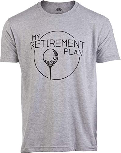 Моят Пенсионен план (Голф) | Тениска със Забавна Изказване за Игра на Голф, Хумор с Топка за голф, Мъжки t-shirt