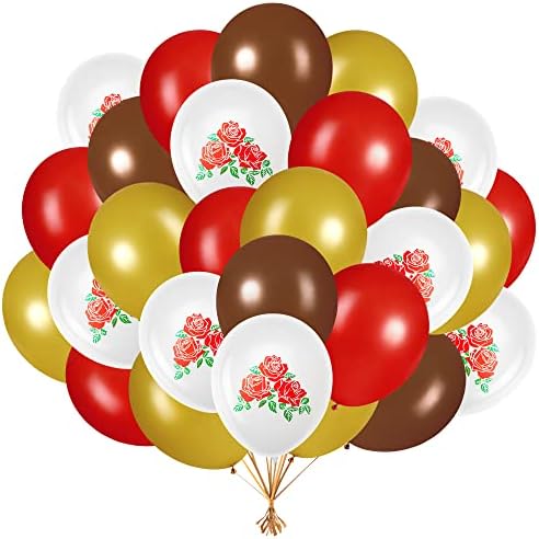 Украса за Дербито в Кентъки, 80 бр. Латексови балони за Деня на Дербито, балони Бягай за рози на конни надбягвания, балони