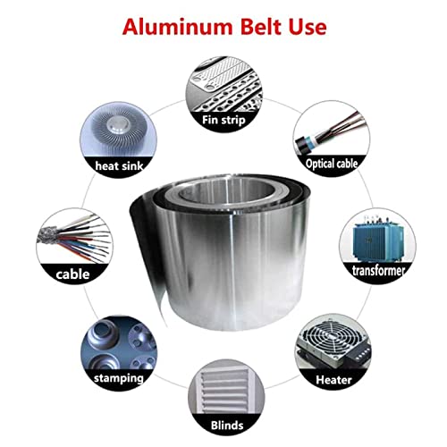 Макарата е от чист алуминий, Алуминиева лента за механични цехове и строителство, Дължина 1000 мм, Дебелина 0,5 mm, Широчина