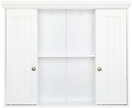 n/a (80 X 15 X 65,5) см, с две врати, с монтиран на стената шкаф за баня от Бял Шкаф за баня, Шкафове