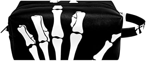 Чанта за Тоалетни Принадлежности, Окачен Набор от Dopp за Мъже, Водоустойчива Чанта за Бръснене за Пътуване, Костите на Ръцете на Скелета, Череп