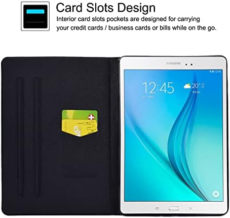 Калъф GSFY Galaxy Tab A 9,7 инча (SM-T550/T555) от изкуствена кожа, Многоугольная поставка за гледане, Защитно покритие, Автоматичен режим на заспиване /събуждане по телефона за Sams
