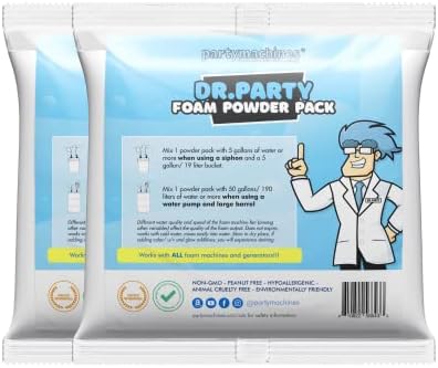 Опаковка поролонового на прах, от 2 части, вмещающая до 240 литра забавна пенной купоните за пенных машини Dr. Party