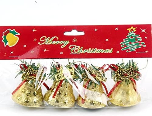 NC 4,5 см Камбанка Коледна Украса Пластмасов Гальванический Камбанка Струна Коледно Дърво Висулка Аксесоари Златни
