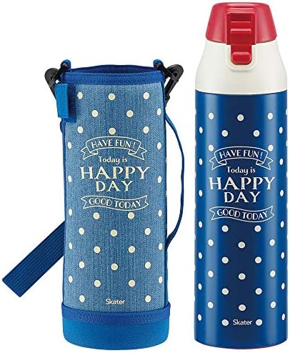 Спортна бутилка Skater Happy Day KSDC10S за директно пиене, 33,8 течни унции (990 мл), Капачка за бутилка, Синя