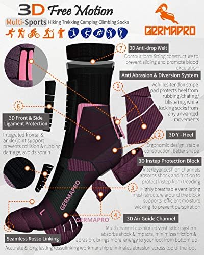 Дамски туристически чорапи, Чорапи Дишащи за обувки със защита От стрес-Влагоотводящий германий и Coolmax