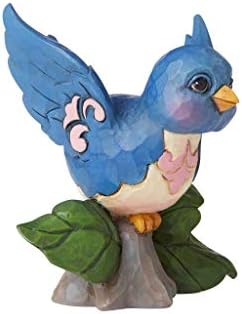 Миниатюрна Фигурка Enesco Джим Shore Heartwood Creek Синята птица на клона, 3.5 инча, Многоцветен