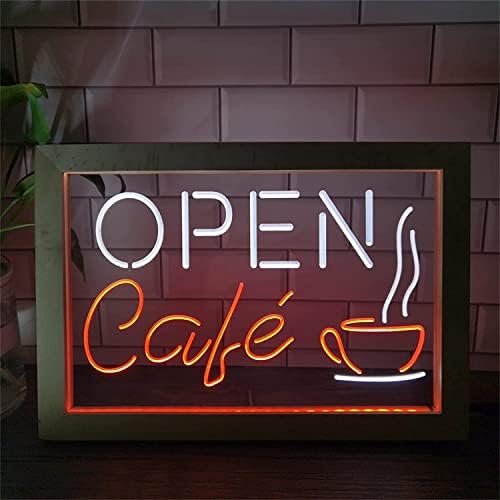 Led Неонова реклама DVTEL Cafe, Нощни осветителни Тела С Логото на кафе, USB Акрилни Неонова Лампа, Таблица Лампа,