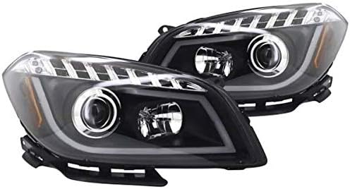 SPEC-D ТУНИНГ Led Сигнал Проектор Фарове Черен Съвместима с Chevrolet Malibu 2008-2012 L + R Двойка На Светлината на