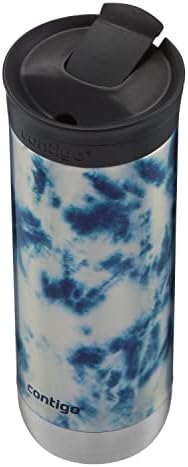 Пътна чаша Contigo Huron от неръждаема стомана с вакуумна изолация и херметически капак, запазва напитките топли или студени