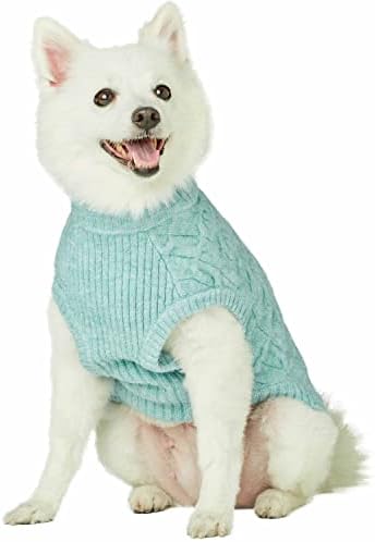 Blueberry Пет 2023, Нов Класически Пуловер с ворсистой текстура, пуловер, за кучета с кръгло деколте от Нефритен хедър,