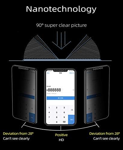 Гидрогелевая защитно фолио PORRVDP Privacy за iPhone 12 Pro / iPhone 12, 2 броя, Антишпионская Мека Защитно фолио от TPU (не