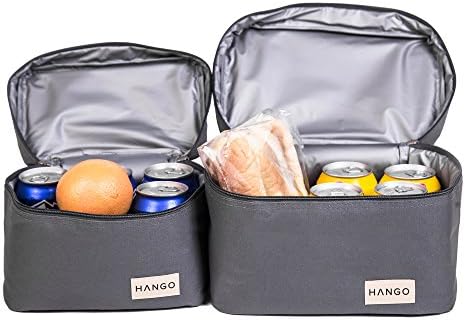 Утепленная чанта за обяд Attican HANGO [Комплект от 2 размер] - За жени и мъже - Лесно почистване, запазва храната
