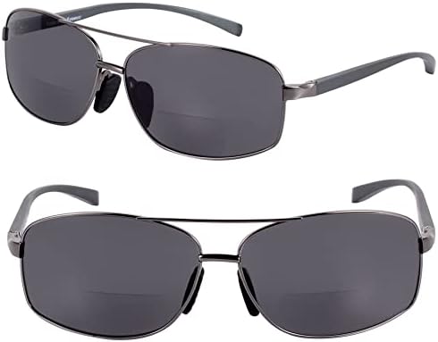 Mass Vision 2 чифта леки правоъгълни авиаторских очила в метални рамки с бифокальными стъкла 'The Navigator'