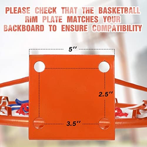 Универсална Смяна на 18-инчов Баскетболен Ръба на Баскетболното, Монтиране на Баскетболното пръстен с Мрежа