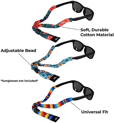 Памучни слънчеви очила и въжета за очила Ukes Kids - Опаковка от 3 броя очила в комплекта не са включени)