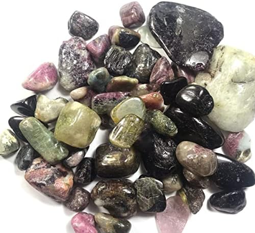 Queenbox 100 г 8-12 мм Естествени Цветни Турмалиновый Чакъл, Многоцветни Декоративни Малки Камъни за Саксия, Аквариум