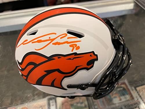Нийл Смит Denver Broncos Подписа Лунен Мини-Каска Свидетел на Jsa - Каски NFL С автограф