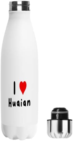 Бутилка за вода I Heart Huaian Love 16 унции, Подарък Термос, за Разходки, Забавен Подарък за мъже и Жени, Спортни Напитки за фитнес, 500 мл