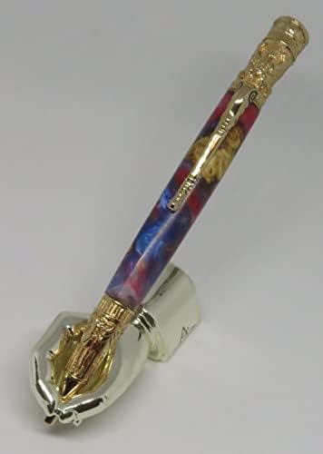 jx - Keen Hybrid Федералния дръжка, Ръчно изработени от 24-каратово Злато Twist Pen
