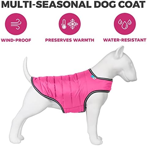 Зимно палто за кучета от малки, средни и големи кучета - Водоустойчива топло яке за кучета в студено време - Зимата Пуховик за кучета за момчета и момичета - Регулиру?