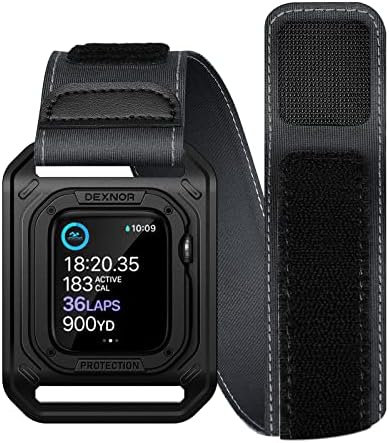 Спортна превръзка Dexnor за Apple Watch, Дишаща Спортна Превръзка от неопрен с Защитен калъф-Броня за Apple Watch 45 мм 44