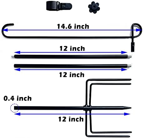 Държач за градински хартата LCCBRO Тежкотоварни с основание с 5 шипа за външно двойна хартата, по-стабилна поставка за дворно
