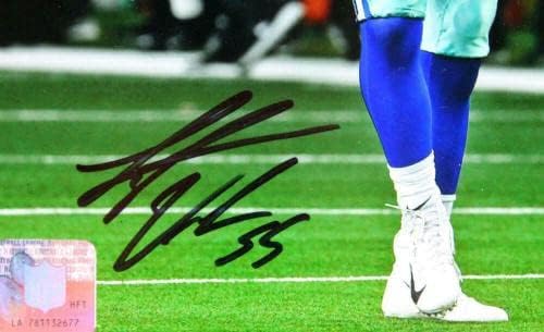 Снимка Лейтън Вандера Аш с автограф на Далас Каубойс 8x10 Yell - Фанатици * Черно - Снимки NFL с автограф