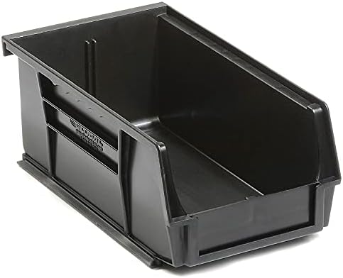 Пластмасов контейнер за подреждане, 4-1/8 x 7-3/8 x 3, черен лот от 24